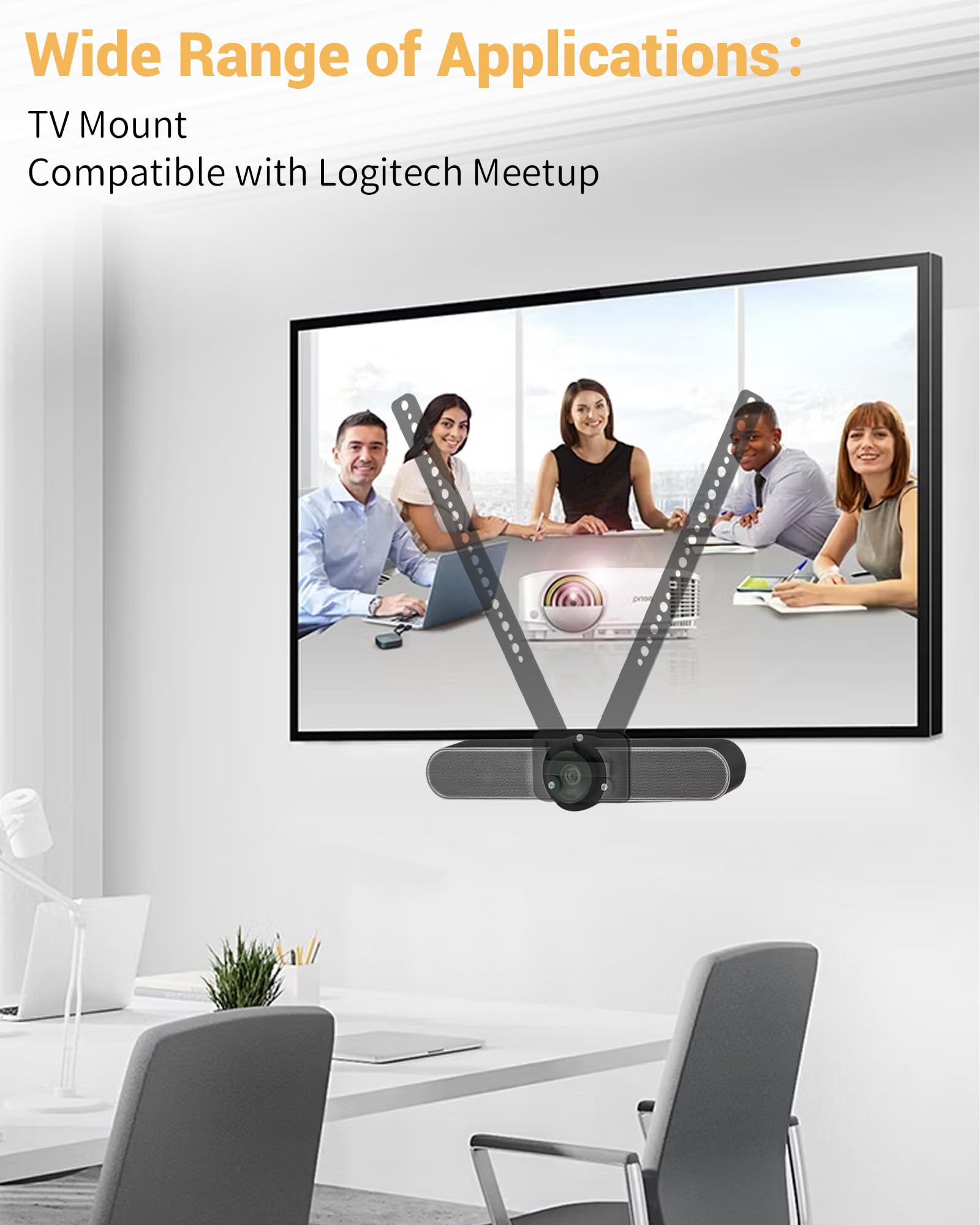 TV Mount for Logitech MeetUp HD Video and Audio Conferencing