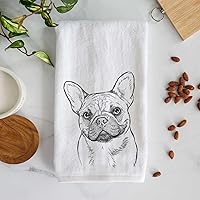 Vista 2 de Inkopious Bare Chew Chew The French Bulldog - Toalla de mano decorativa para baño y cocina