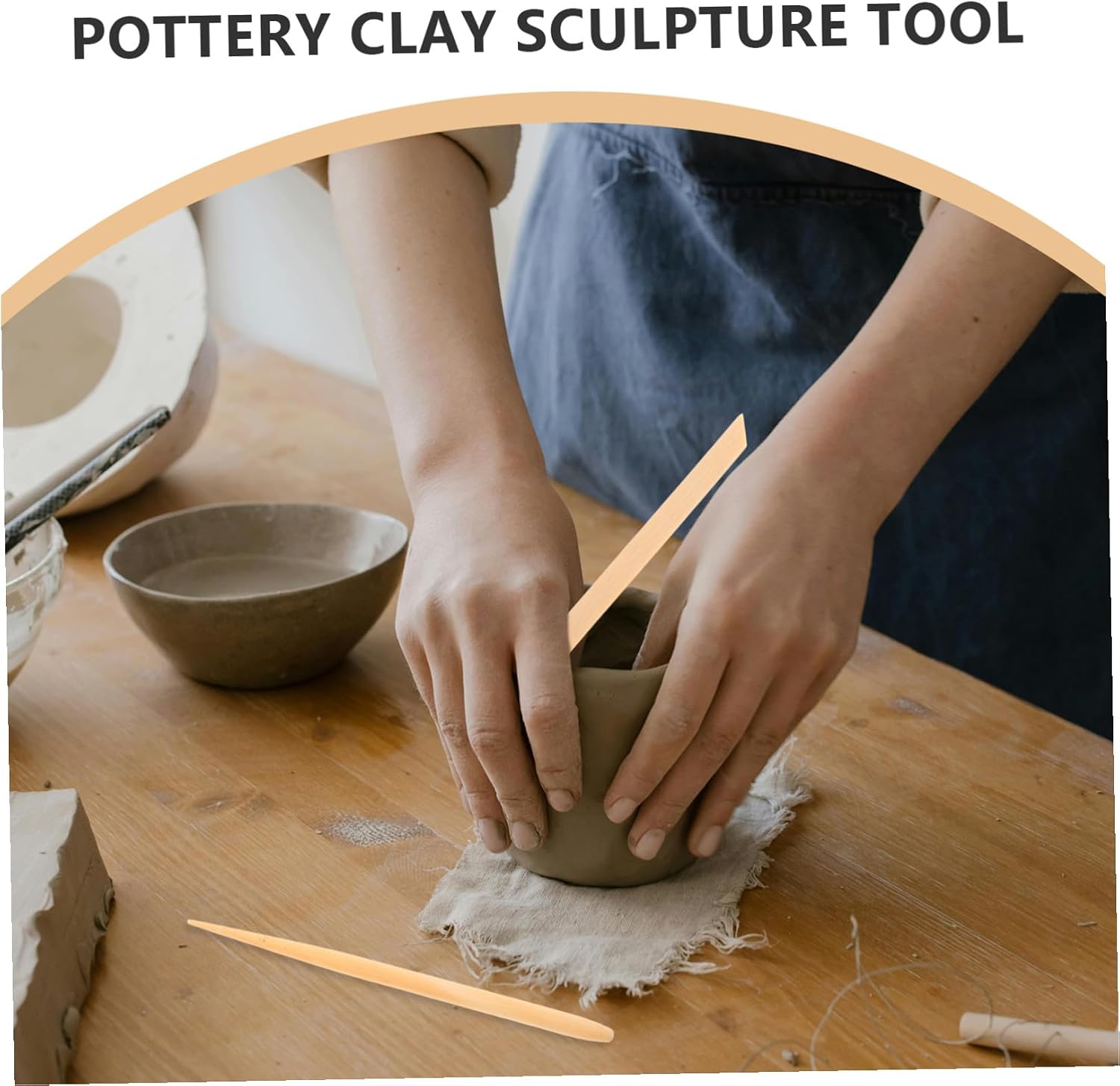 OHPHCALL 6pcs Polymer Clay Sculpting Tools with Ergonomic Handles for Precise Carving and Detailing Versatile Pottery Modeling Kit for Artists and DIY Ceramic Projects