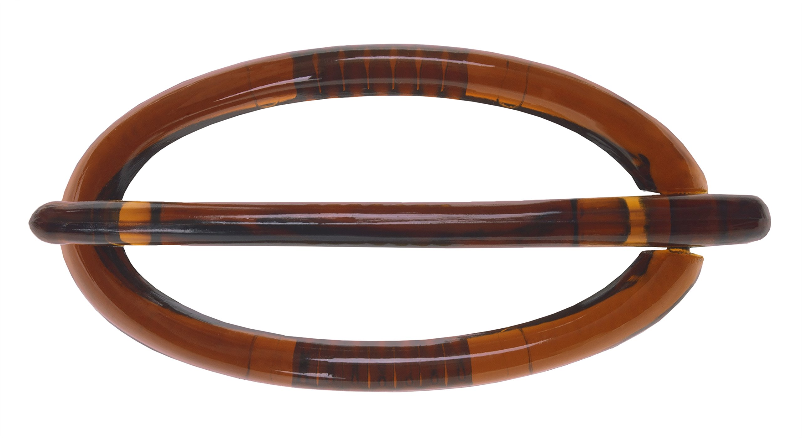 L. Erickson U.S.A.Cutout Oval & Under Slide Barrette- Tortoise