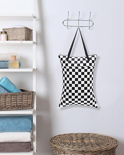 Miniatura 4 de ALVABABY Paquete de 2 pañales grandes de tela para colgar en seco y húmedo con bolsillos dobles con cremallera de 25 x 18 pulgadas, bolsa de