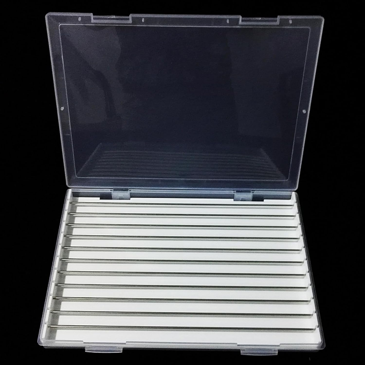 B Baosity Acrylic Box Charm Beads Bracelet Rings Holder Beads Crafting Rectangle Jewelry Display Tray for Jewelry Designers Gift, Extra Large, Clear