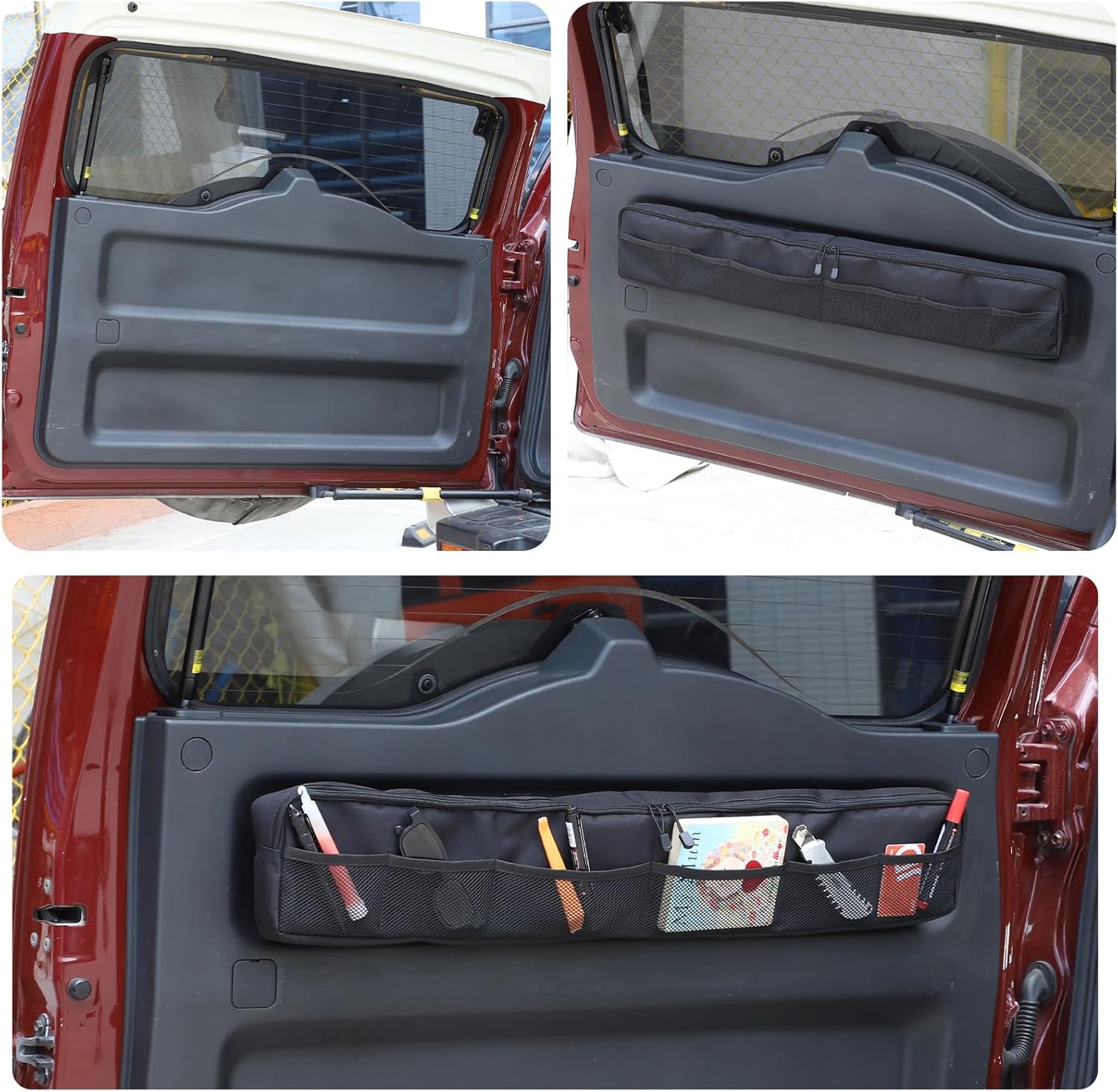 HAPPYHORSE Car Trunk Storage Organizer Compatible with Toyota FJ Cruiser 2007-2021 Rear Tailgate Storage Organizer，Oxford Cloth Car Storage Bag