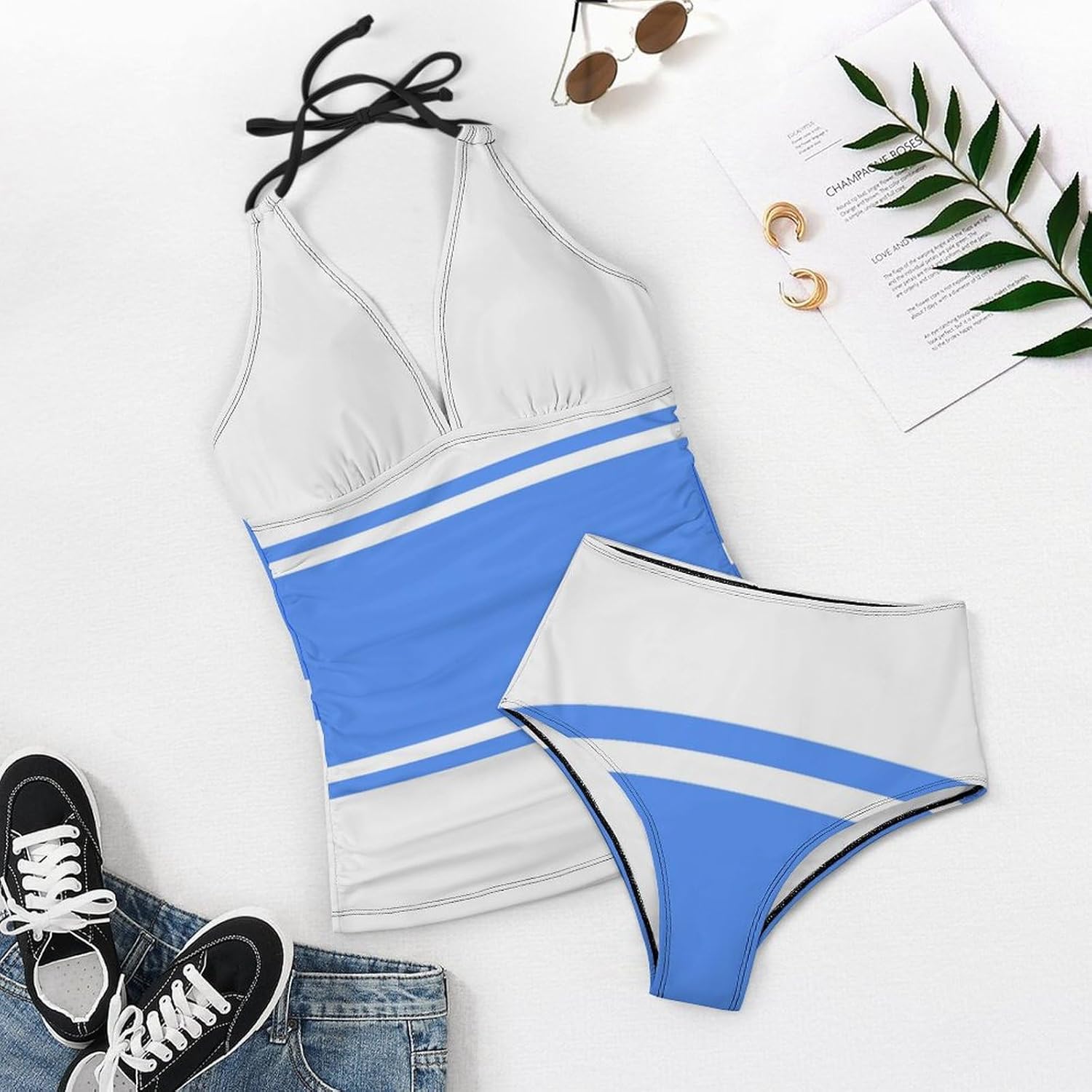 Women's Swimsuit Bahamas Flag Two-Piece Swimwear Sets Swimsuits