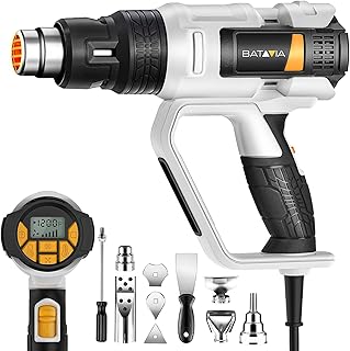 Sponsored Ad - BATAVIA Heat Gun 1700W 120℉-1200℉ Variable Temperature Control with LCD Digital Display Hot Air Gun Kit Ove...