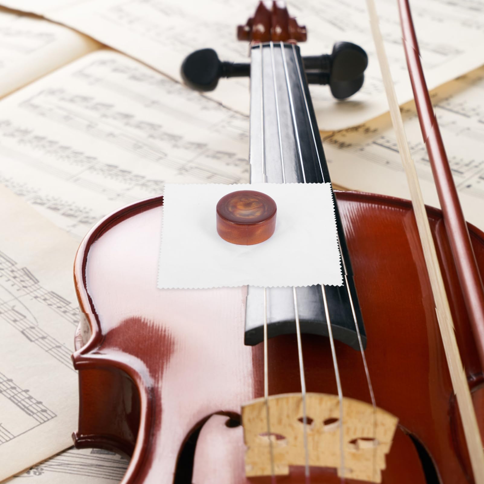 FUNOMOCYA Violin Bulk Low Dust for Instruments Natural String Maintenance Tool Random Color
