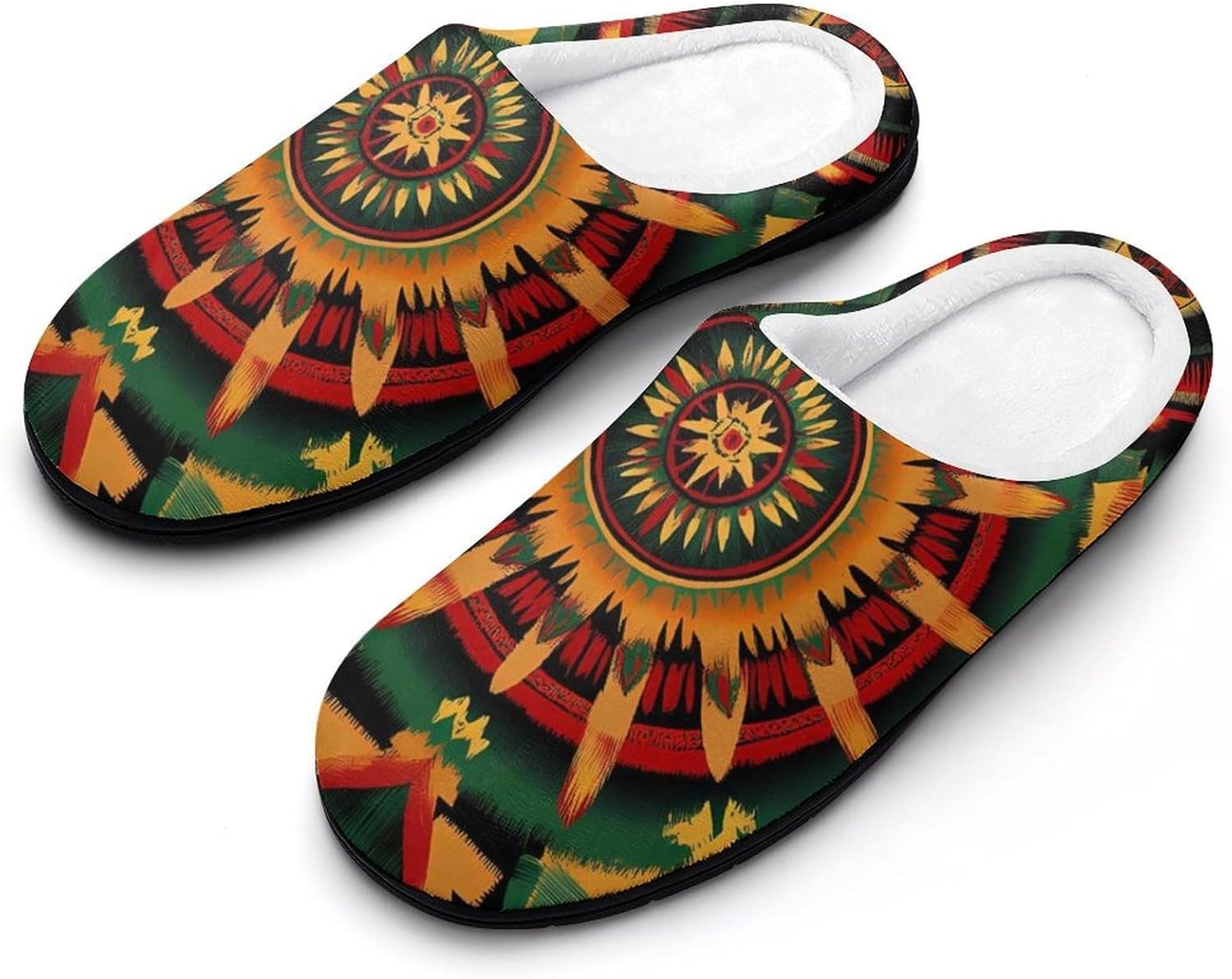 Traditional Aztec Women's Slippers - Memory Foam Comfort