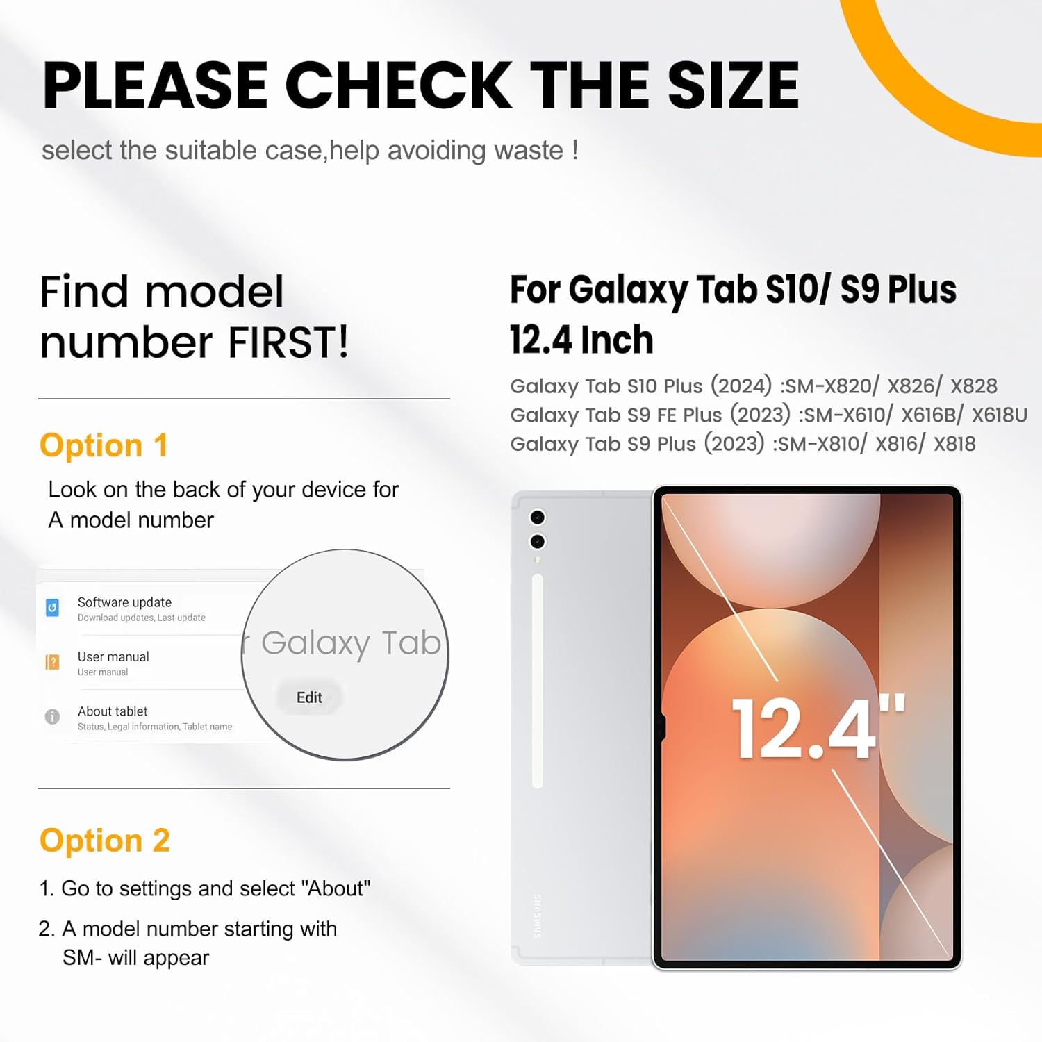 Timecity Case for Samsung Galaxy Tab S10 Plus/ S9 FE Plus/ S9 Plus 5G Tablet 12.4'' Case - Heavy Duty Protective Cover with Screen Protector, Stand, Shoulder Strap & S Pen Holder, Kids-Friendly, Black