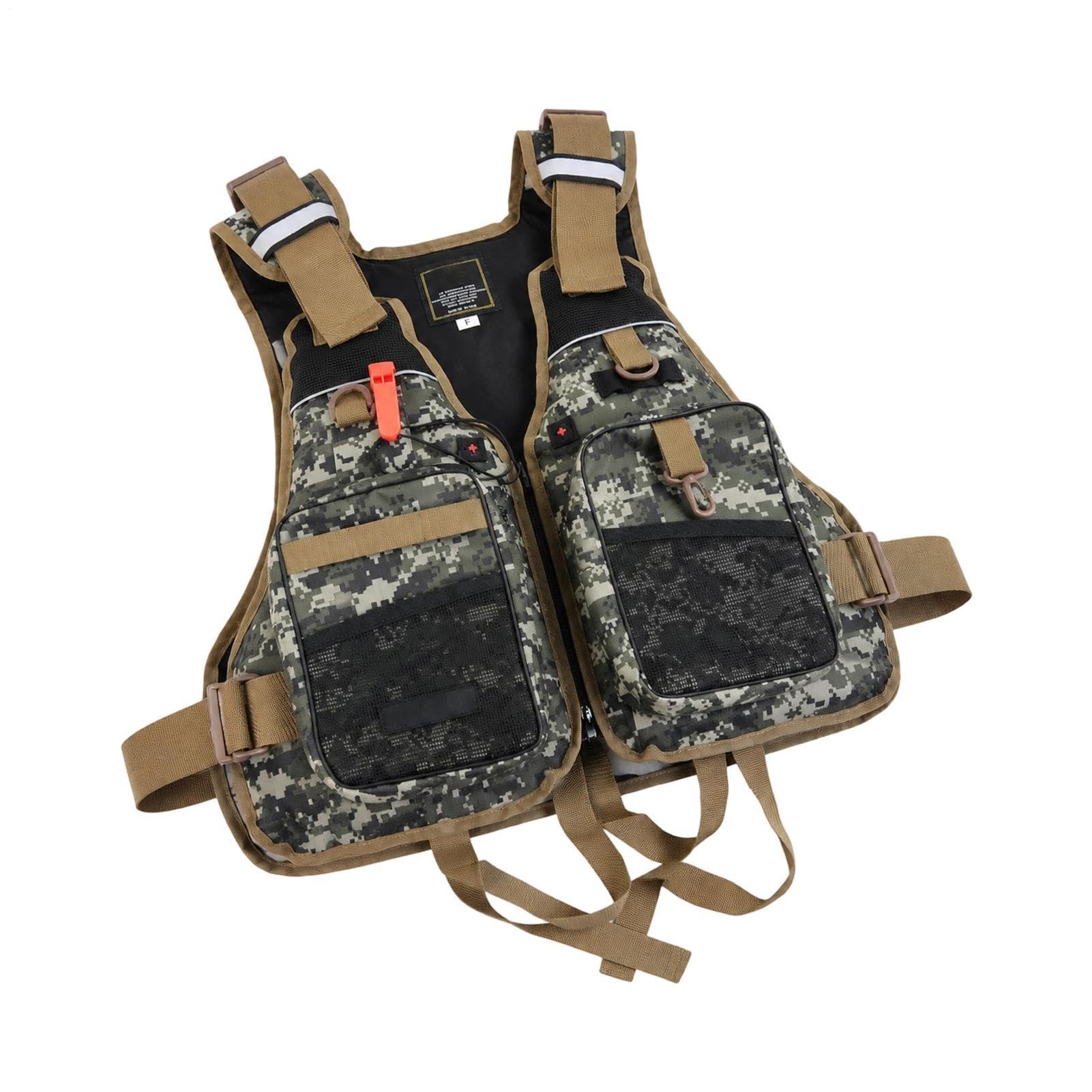 Giubbotto salvagente per adulti, tasche multiple in tessuto Oxford e riflettente, giubbotto galleggiante per kayak, unisex, canyoning, nuoto, rafting, surf, pesca con esche artificiali
