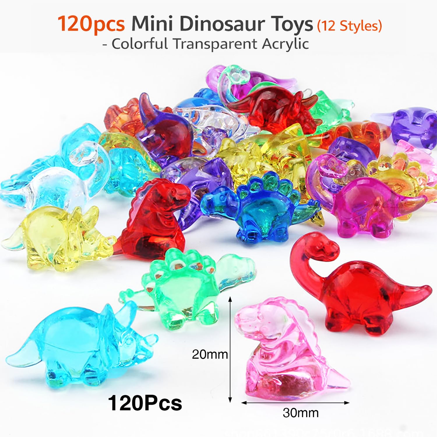 120Pcs Dainty Mini Dinosaur Figures Dinosaur Dollhouse Decor, Captivating Small Plastic Dinosaurs - Image 2