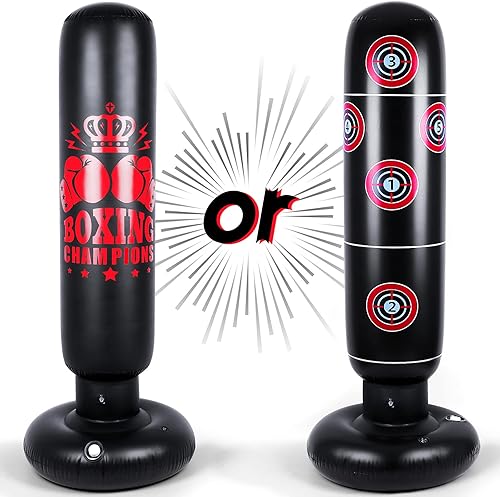 Miniatura 2 de Inflatable Punching Bag for Kids - 63 Inflatable Kid Boxing Bag - Children Sports Toy Free Standing Bounce Back Tumbler for Sparring Boxing Bag
