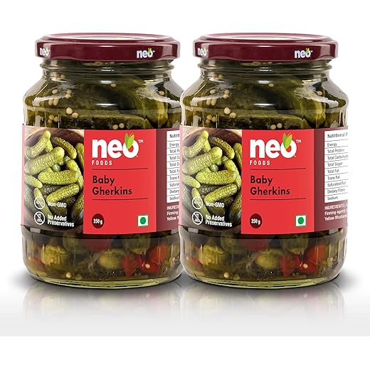 Neo Baby Gherkins I P2 I 100 Vegan I Low Fat Sweet and Crun
