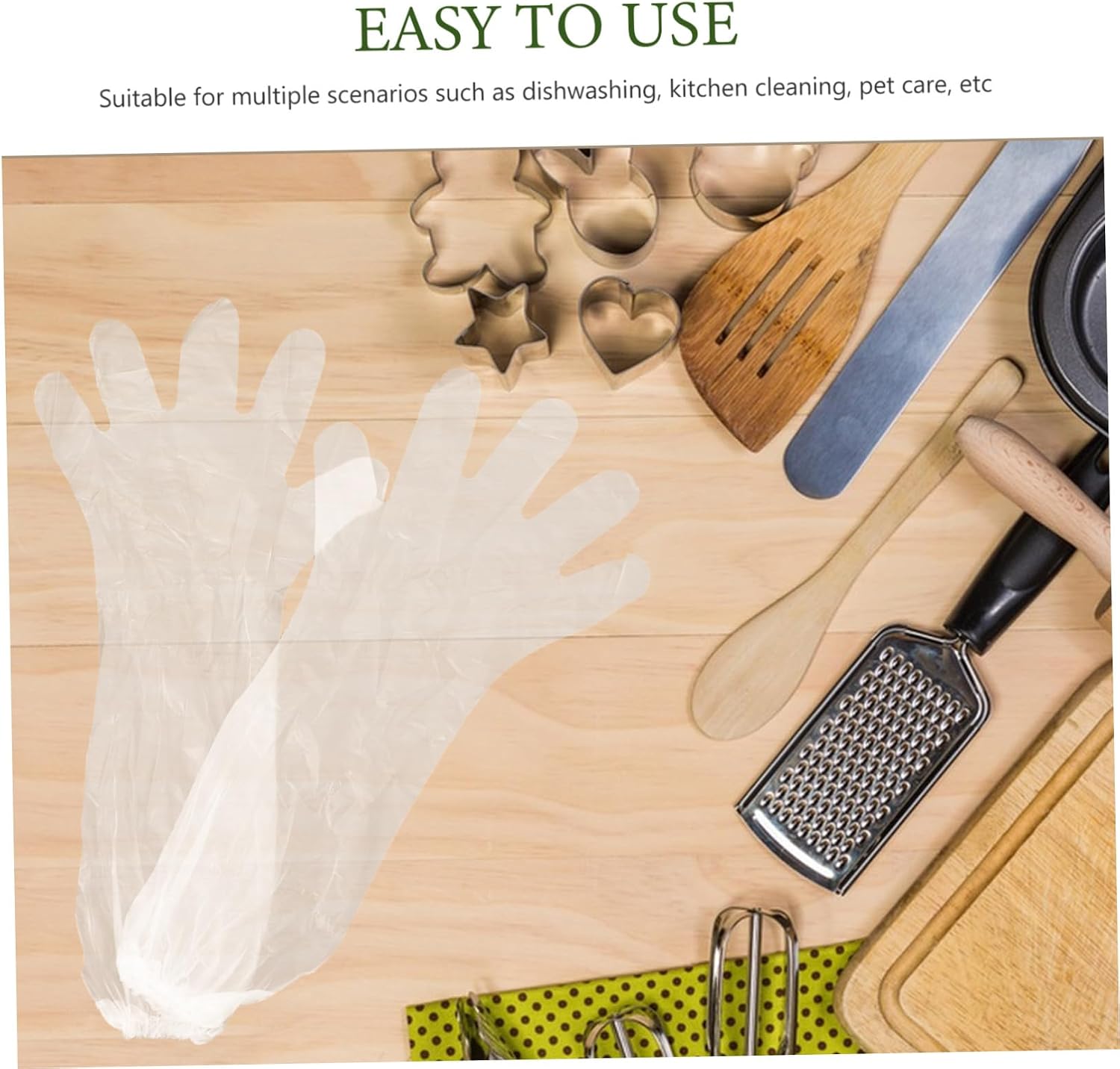 Mikinona 100pcs Waterproof Long Sleeve Protective Gloves Elbow Length Dishwashing Gloves for Cooking, Gardening, Hair Dyeing and Household Cleaning