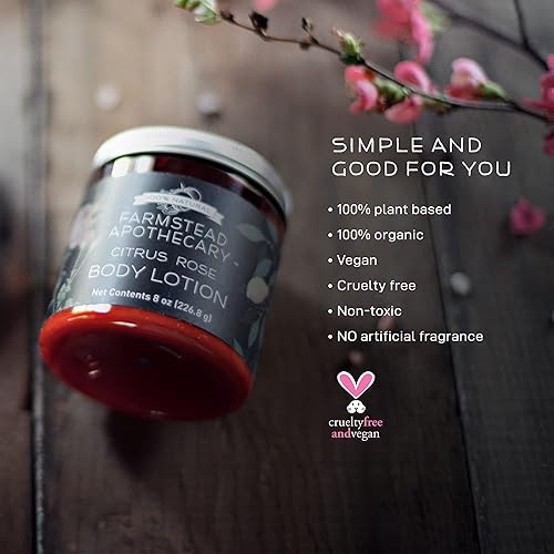 Miniatura 4 de Farmstead Apothecary Loción corporal 100% natural con aceite de cártamo orgánico, aceite de girasol orgánico y aceite orgánico de vitamina E, 8