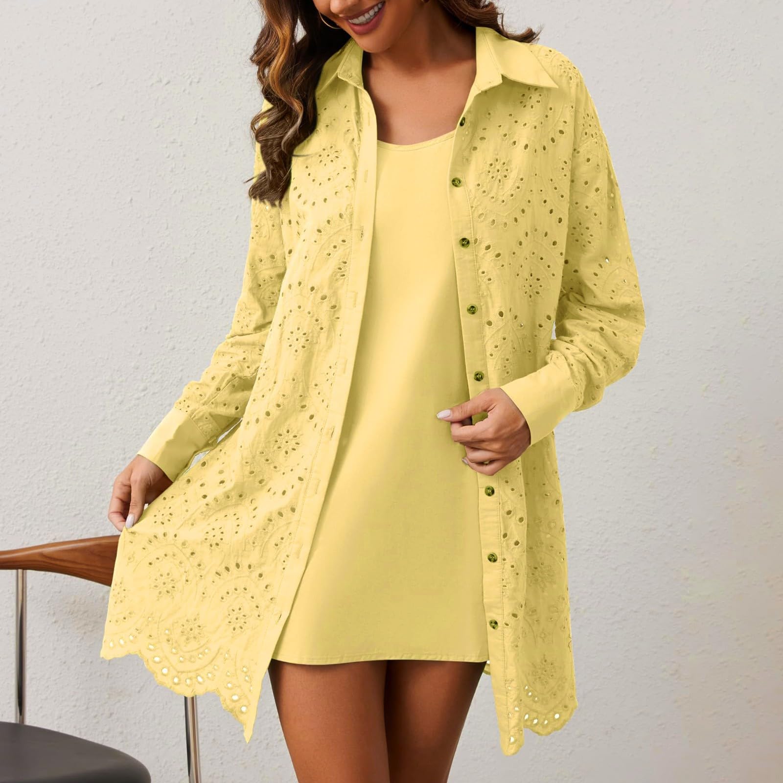 Damen-T-Shirt, langärmelig, modisch, lässig, Strand, lockere Passform, 2024, mit Ausschnitt, gerüscht, Herbst, trendig, niedlich, Tunika, elegantes T-Shirt, Kleid, Tops, Blusen, Damen, niedlich,