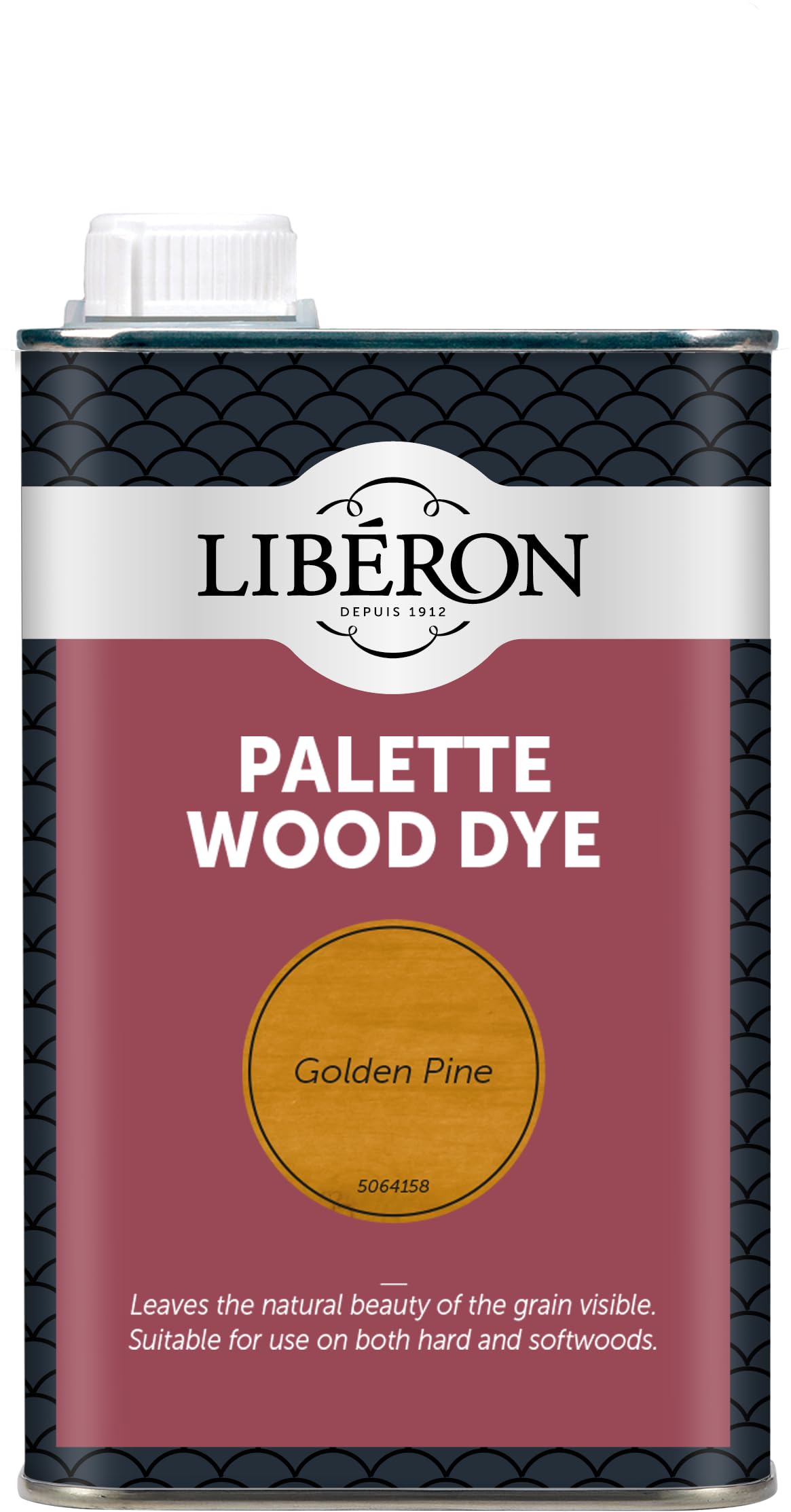 Libéron Palette Wood Dye – Water-Based Formula - Leaves Grain Visible - Hardwood & Softwood Furniture, Floors & Doors - Intermixable Colours - Golden Pine - 500ml