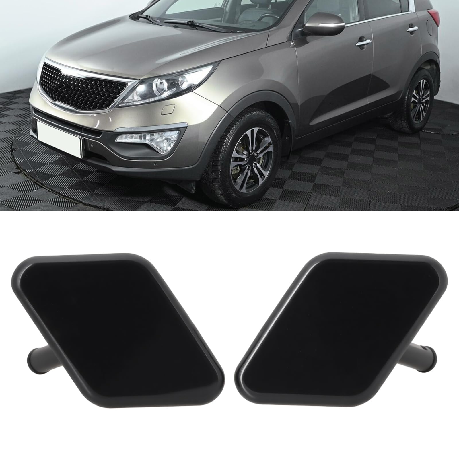 2 Unidades Tapa de Repuesto para Lavafaros Delantero Izquierdo Y Derecho 98675-3U000 + 98675-3U001 Compatible con Kia Sportage III MK3.