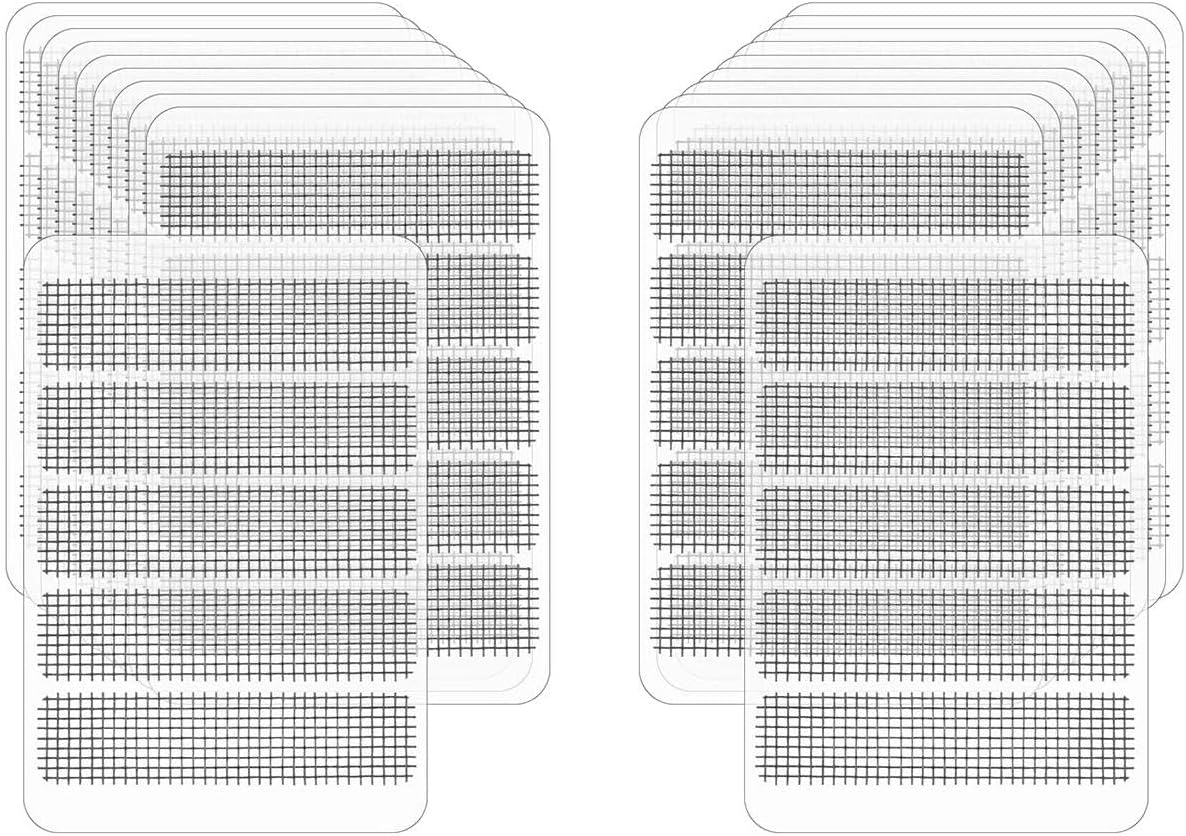 20PCS Screen Window Repair Patch Floor Drain Patch Window Water Hole Patchs Screen Net Self-Adhesive Fiberglass Insect-Proof