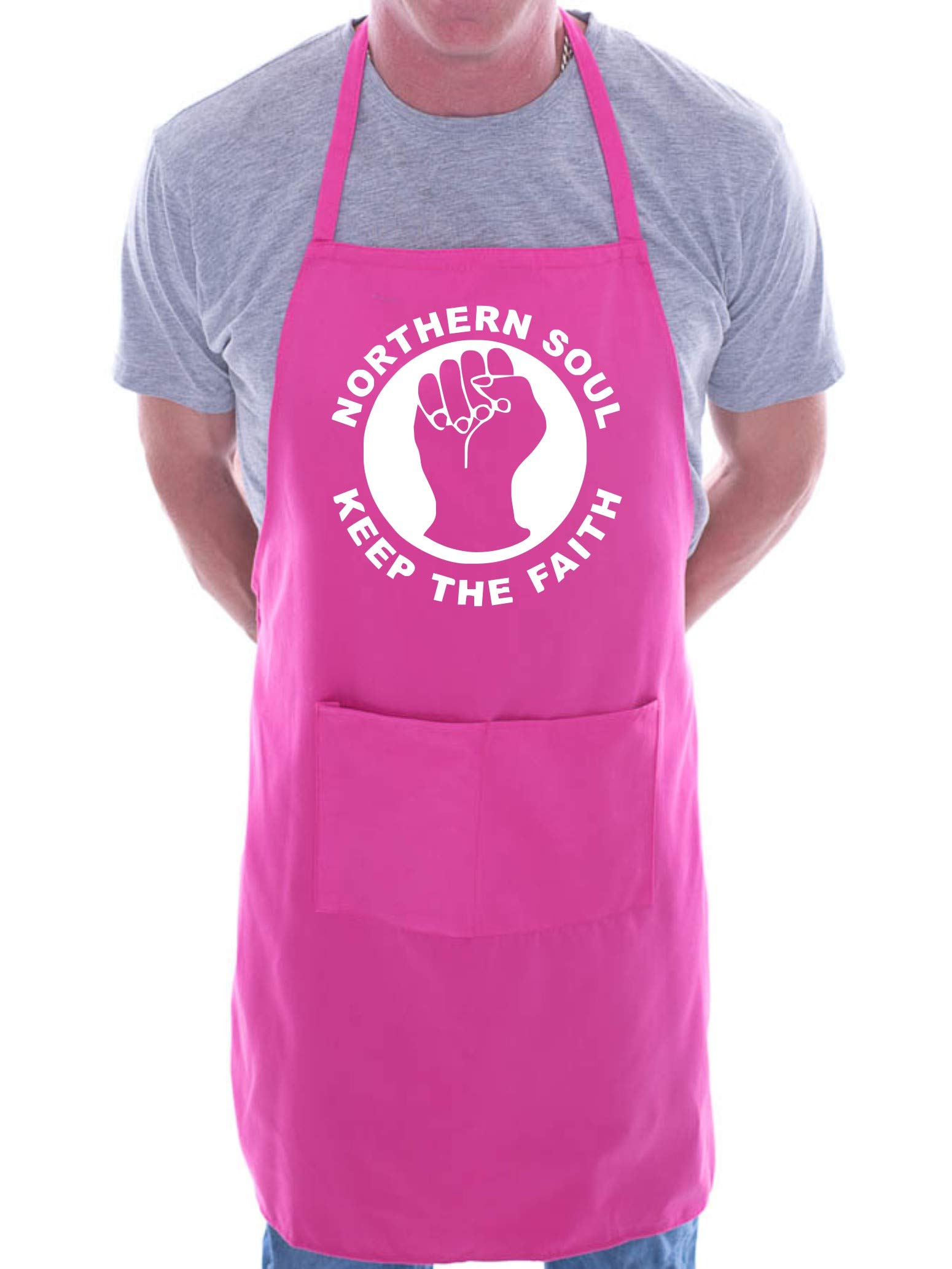 Print4u Men's Pink Northern Soul Music Bbq Cooking Funny Novelty Apron