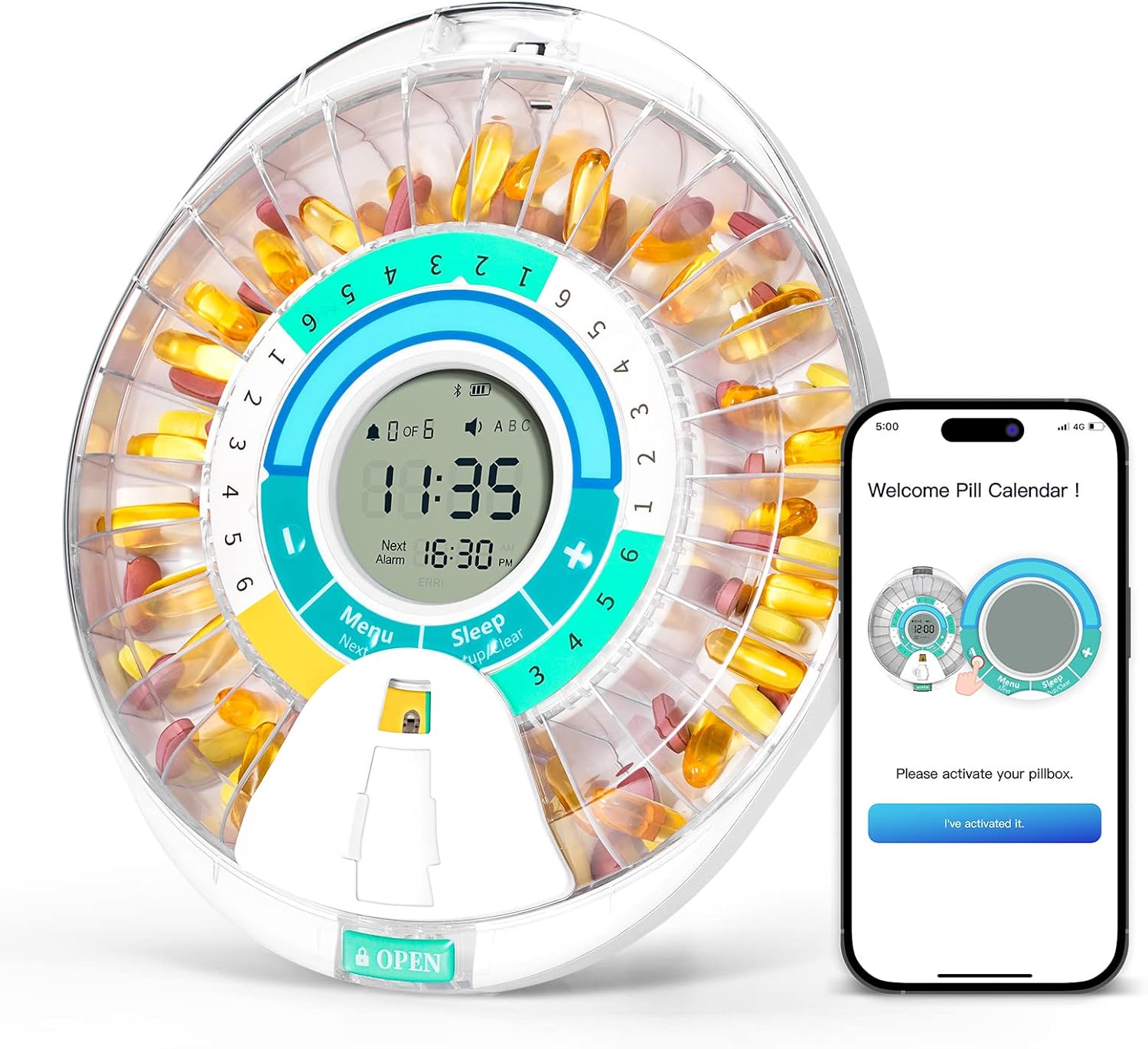 Betife Automatic Pill Dispenser, 28 Compartments Smart