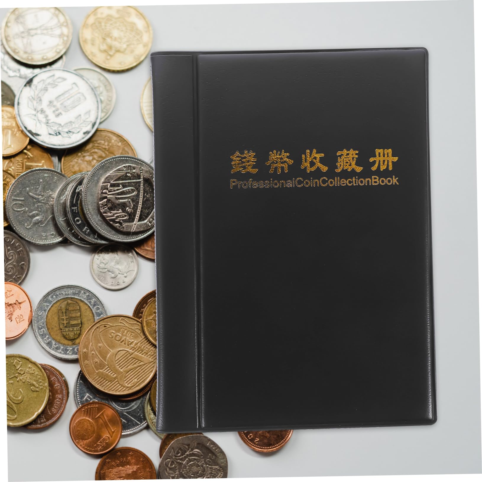 Amazon.co.jp: EXCEART コインコレクションアルバム ブラック Puカバー 多目的ポケット搭載 透明スロット仕様  コレクター向け収納ブック 記念硬貨 小物保護用 収集家 趣味愛好者向け : 文房具・オフィス用品