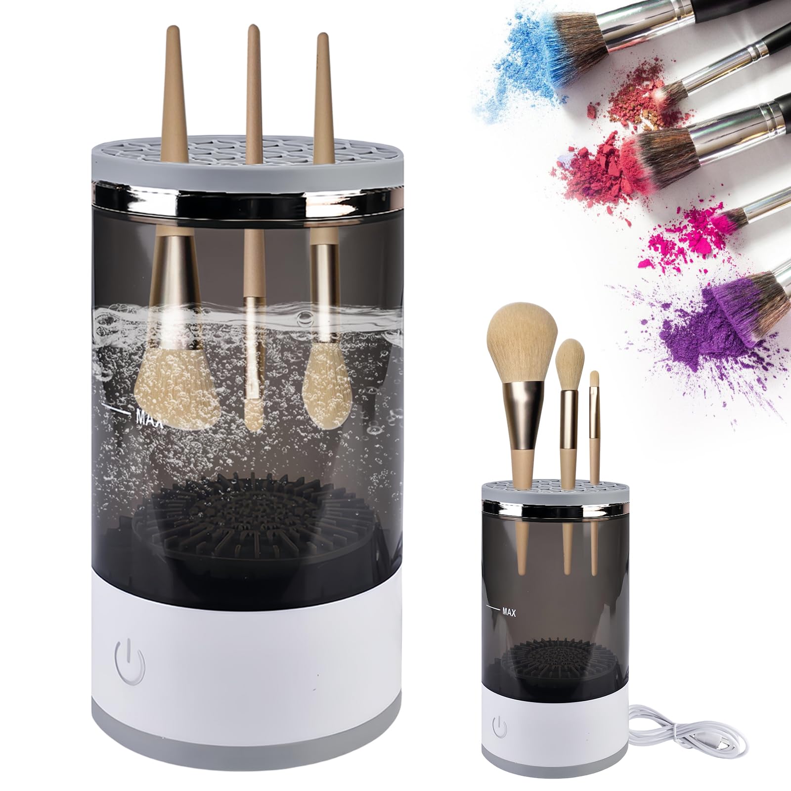 Limpiador Eléctrico de Brochas de Maquillaje: Máquina Limpiadora de Brochas de Maquillaje, Limpia Brochas Maquillaje Electrico, Limpiador De Brochas Electrico, Electric Makeup Brush Cleaner