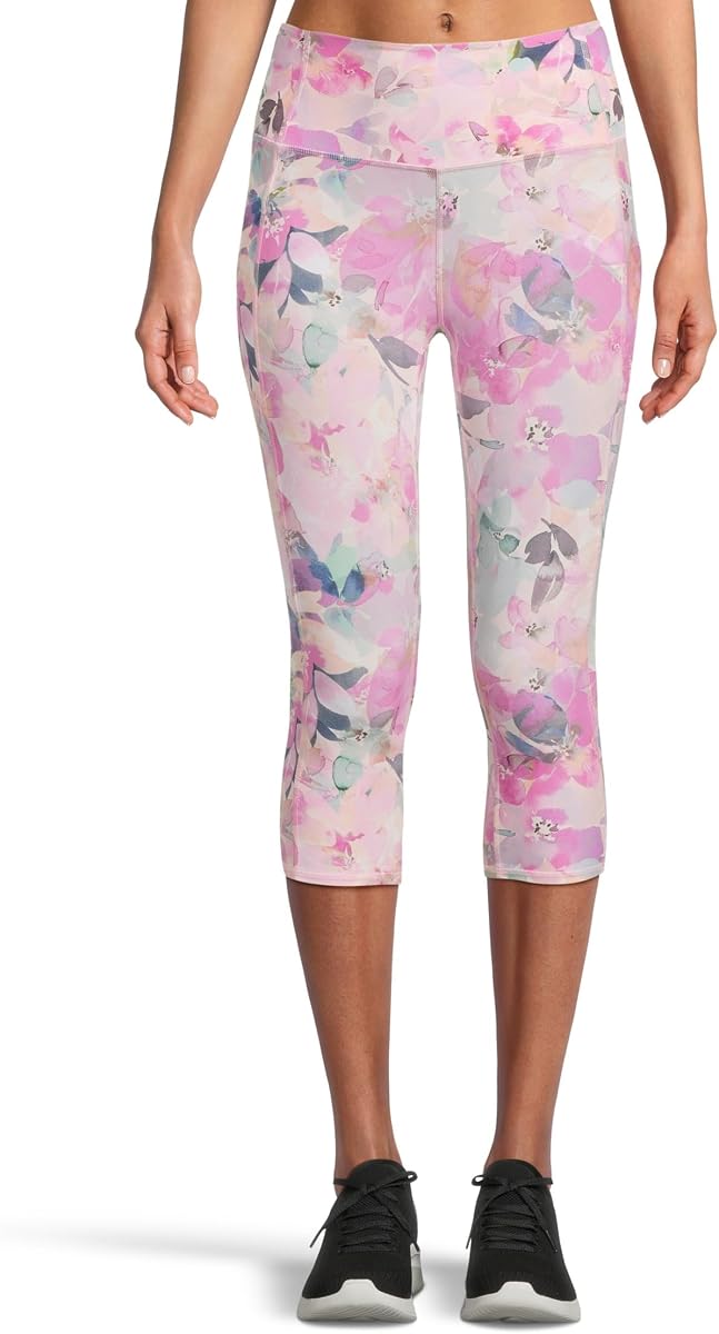 Skechers Women's Go Walk High Waisted Capri | Casual, 4-Way Stretch, Moisture-Wicking, UPF 40, High Waist, Flatlock Seams