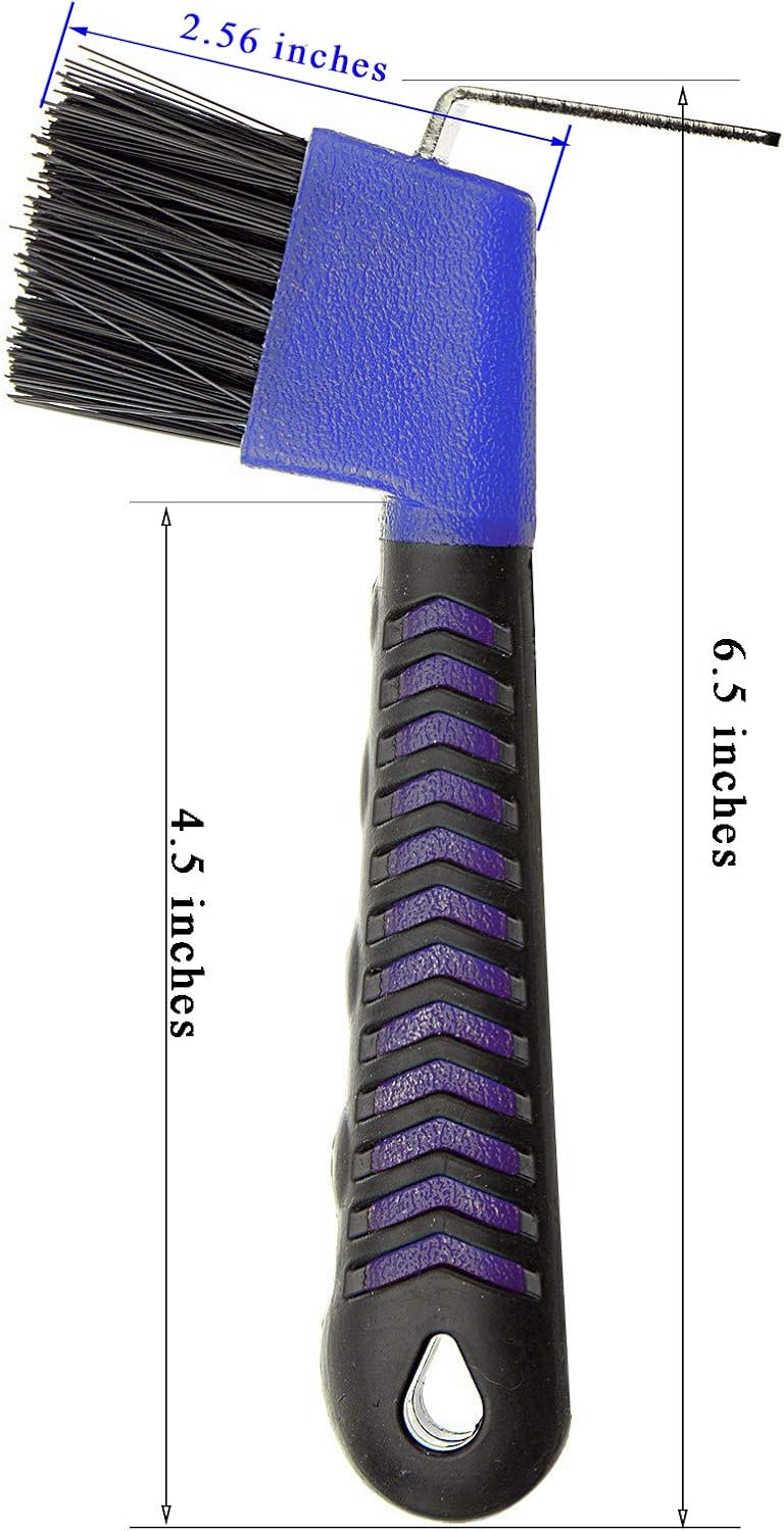 BOTH WINNERS Horse Hoof Pick Brush with Soft Touch Rubber Handle (Royal Blue) : Pet Supplies