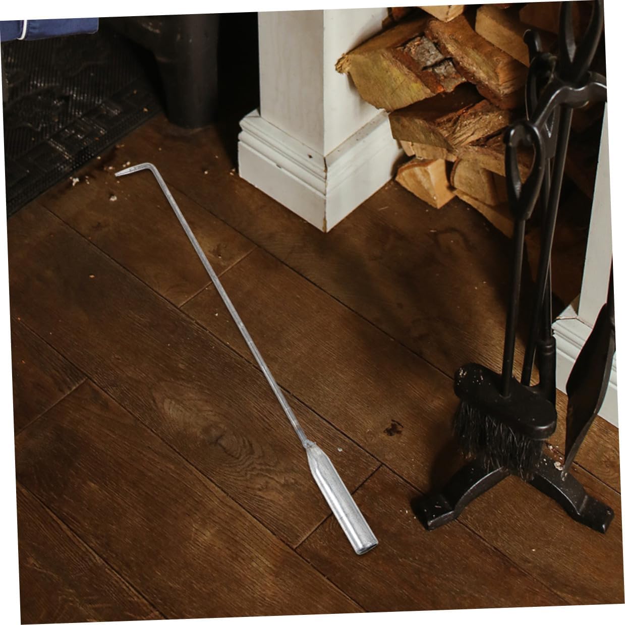 5 Pcs Fire Pit Poker Long Steel Fire Hook for Wood Stove Barbecue Camping Fireplace Tool Indoor Outdoor Safety-Enhanced Multi-use Accessory