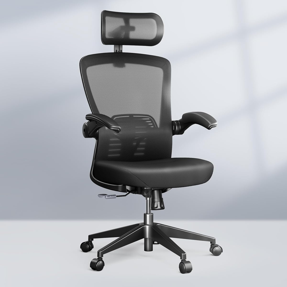 FLEXISPOT OC3-Pro Cloud Ergonomic Office Chair for Big and Tall Black, High Back Office Chair with Flip-up Arm/8-Level Lumbar Support, Foam Seat Cushion, Chairs for Home Office Studying Gaming, Black