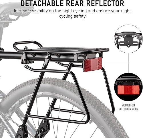 Miniatura 3 de Portabicicletas trasero  Soporte de carga para bicicleta de liberación rápida  Gran capacidad para bicicletas de 60 libras, soporte de transporte de