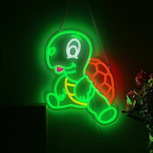 Miniatura 2 de Letrero de neón con diseño de tortuga marina para negocios, cerveza, bar, club, dormitorio, ventana, hotel, pub, cafetería, boda, cumpleaños,