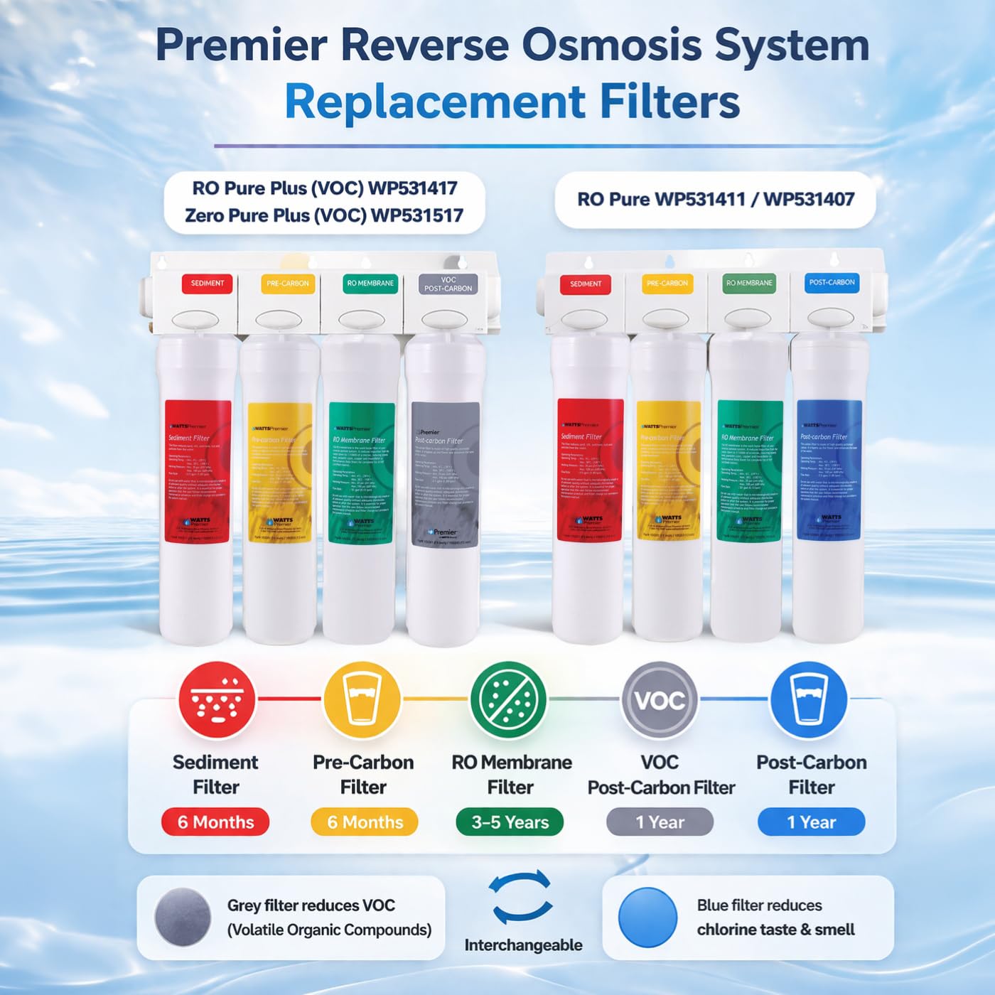 Amazon.com: Watts Premier WP105381 VOC Filter RO Pure Plus Reverse