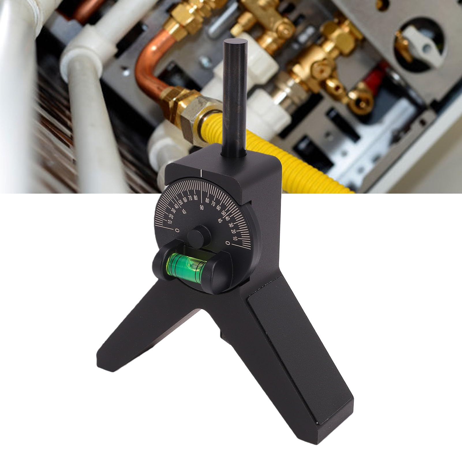 Rohrmittelpunktsucher, ortungsgerät und -markierer aus Verdickter Aluminiumlegierung mit Winkelmesser mit Dosenlibelle für Rohrinstallateure, Schweißer, Heimwerker und Hei (S)