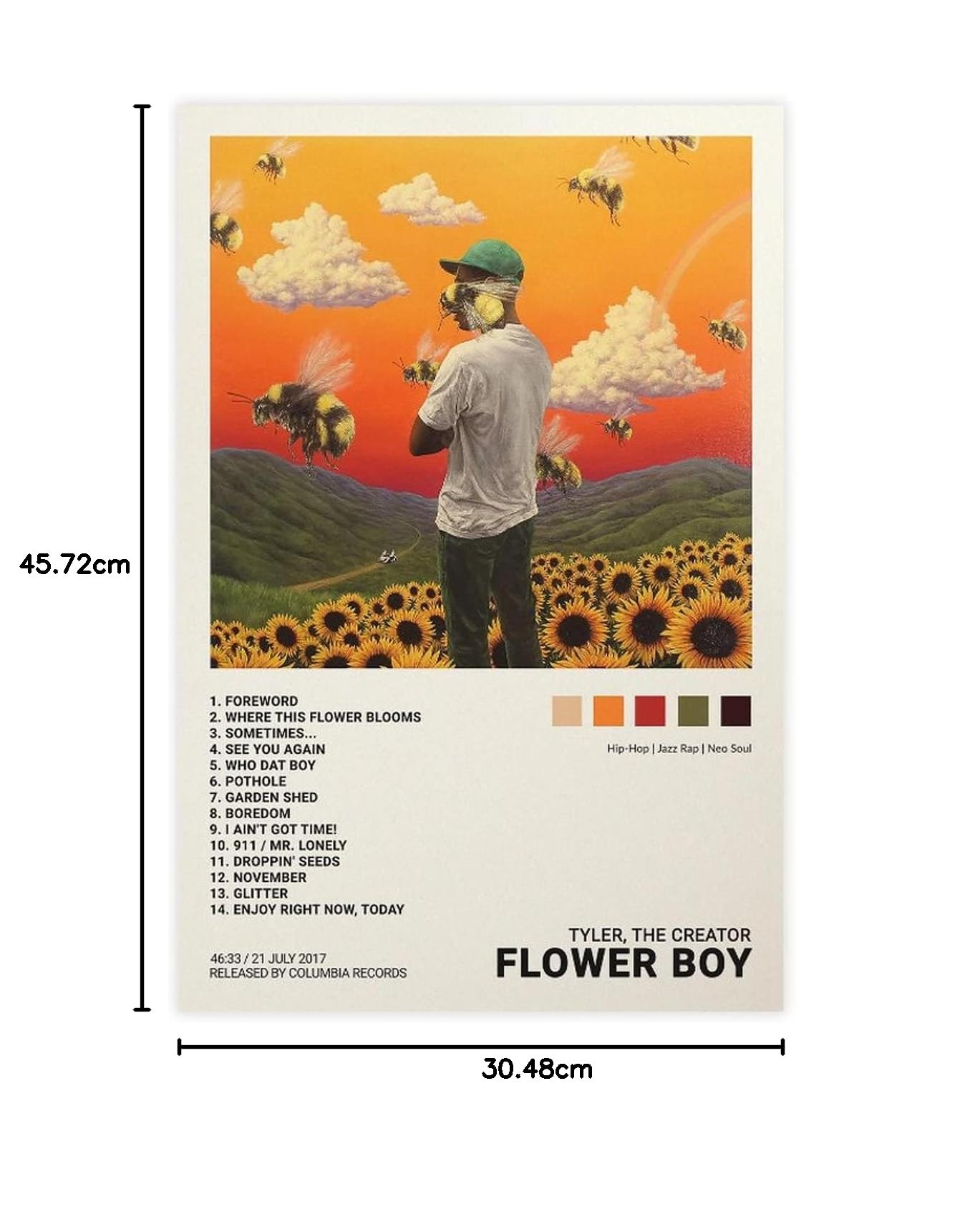 Tyler The Creator ポスター ZXETY Tyler The Creator Poster: FLOWER BOY Album Cover