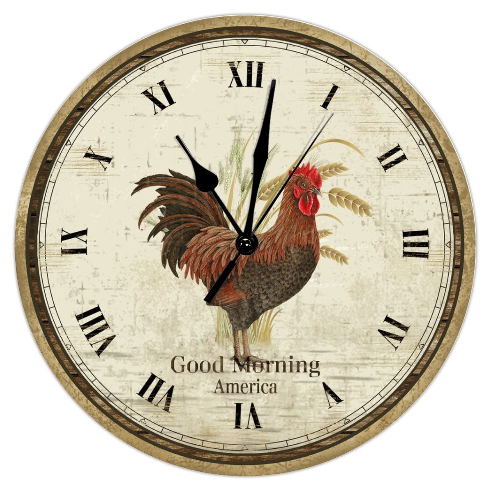 Horloge murale colorée vintage silencieuse à quartz