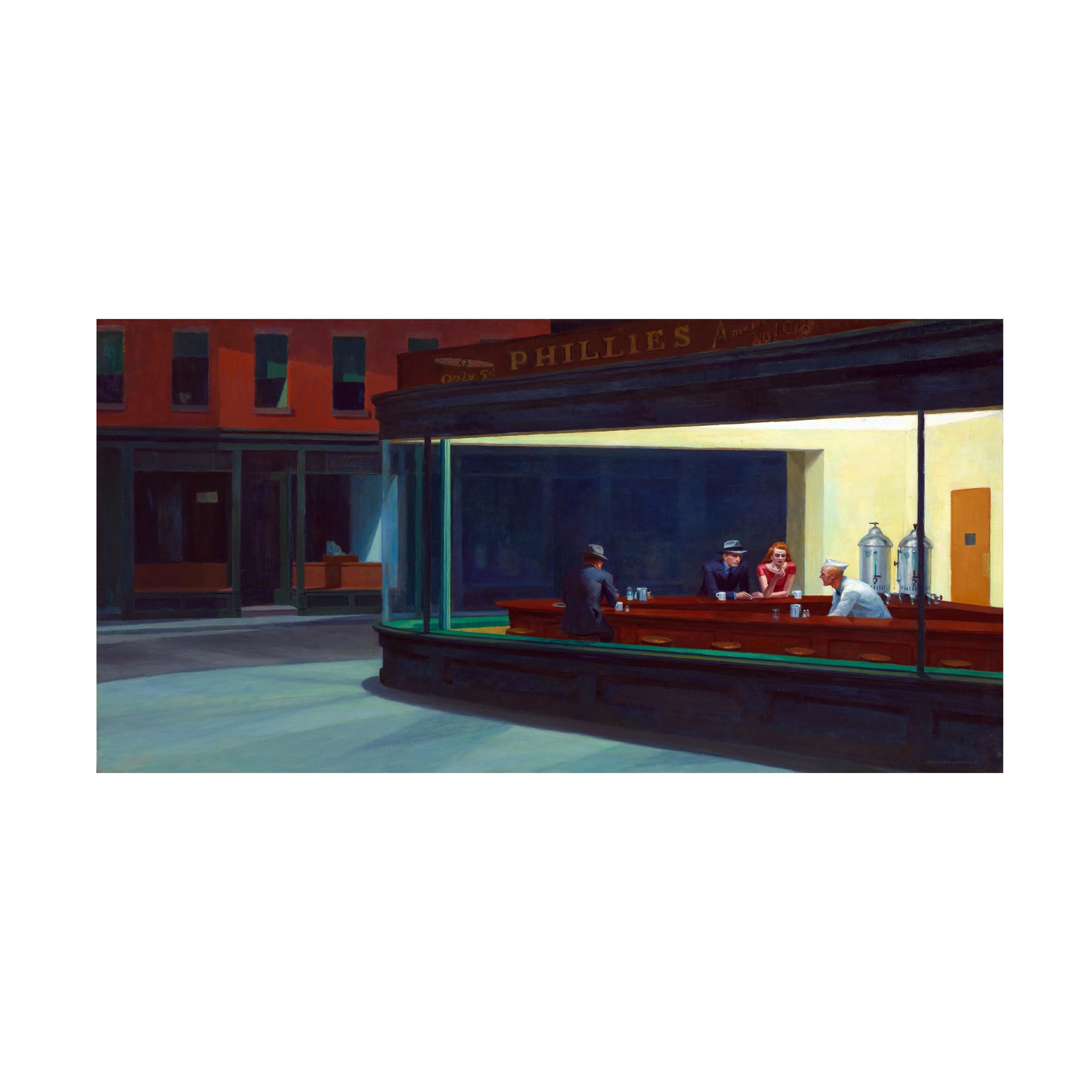 Amazon.co.jp: Nighthawks by Edward Hopper 16x32インチ