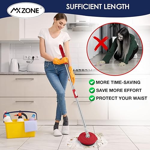 Miniatura 24 de Cabezal de repuesto para trapeador giratorio, paquete de 5 repuestos de trapeador mágico para sistemas Hurricane 360°, cabezal de trapeador