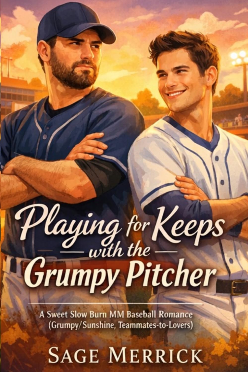 Playing for Keeps with the Grumpy Pitcher: A Sweet Slow Burn MM Baseball Romance (Grumpy/Sunshine, Teammates-to-Lovers)