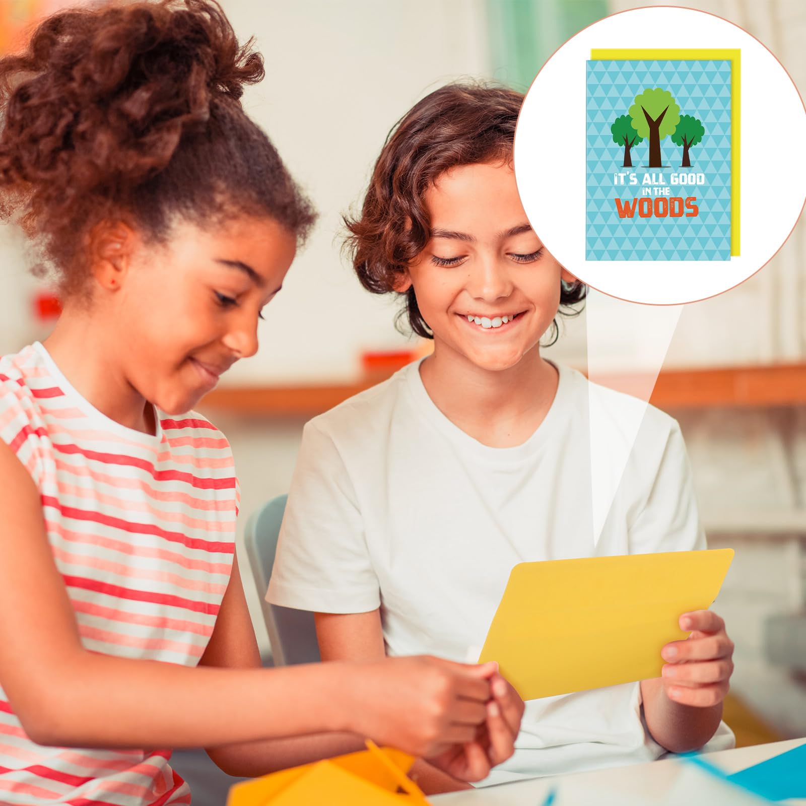 Watersay Juego de 15 tarjetas de felicitación de campamento con sobres, cartas, tarjetas planas para campistas, fiestas de verano, excursionistas, viajeros de aventura, amantes del aire libre