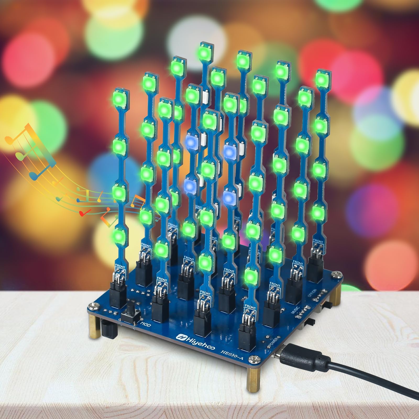 Soldering Practice Kit, RGB 3D Led Cube Kit with 9 Lighting Modes and Music, DIY Electronics Kit for Adult Teens Creative Party Present