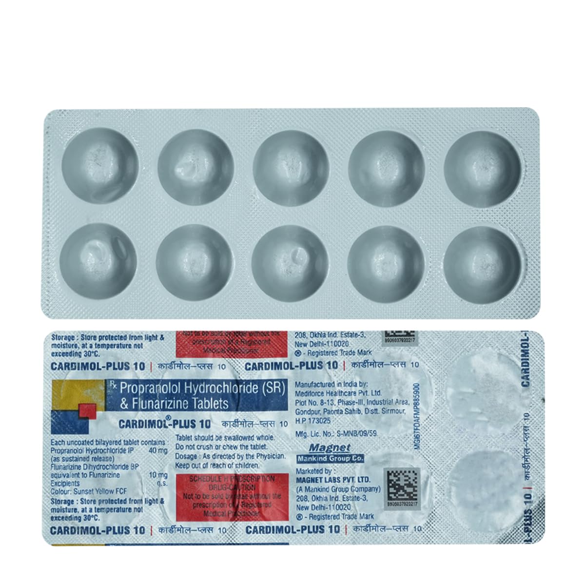 CARDIMOL PLUS 10MG - Strip of 10 Tablets