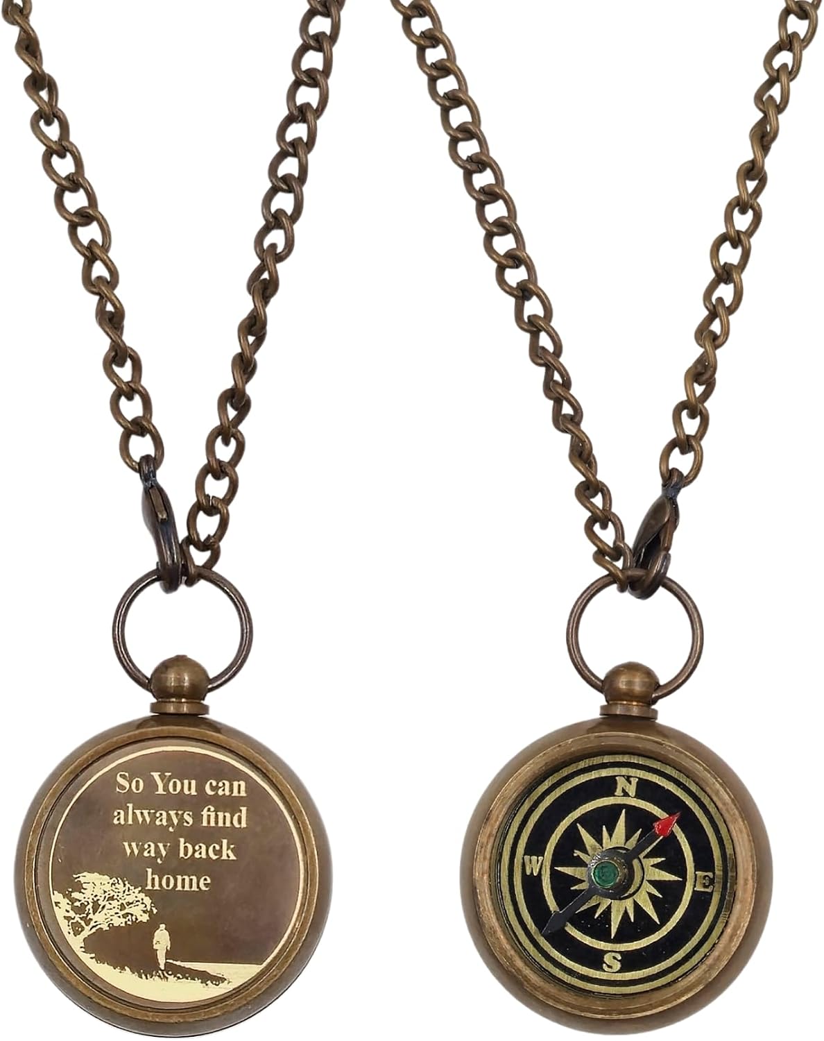 So you can Compass Necklace - Valentine Gift - Love Pendent - Compass Locket Mine working compass Gift for Best Friend Loved One