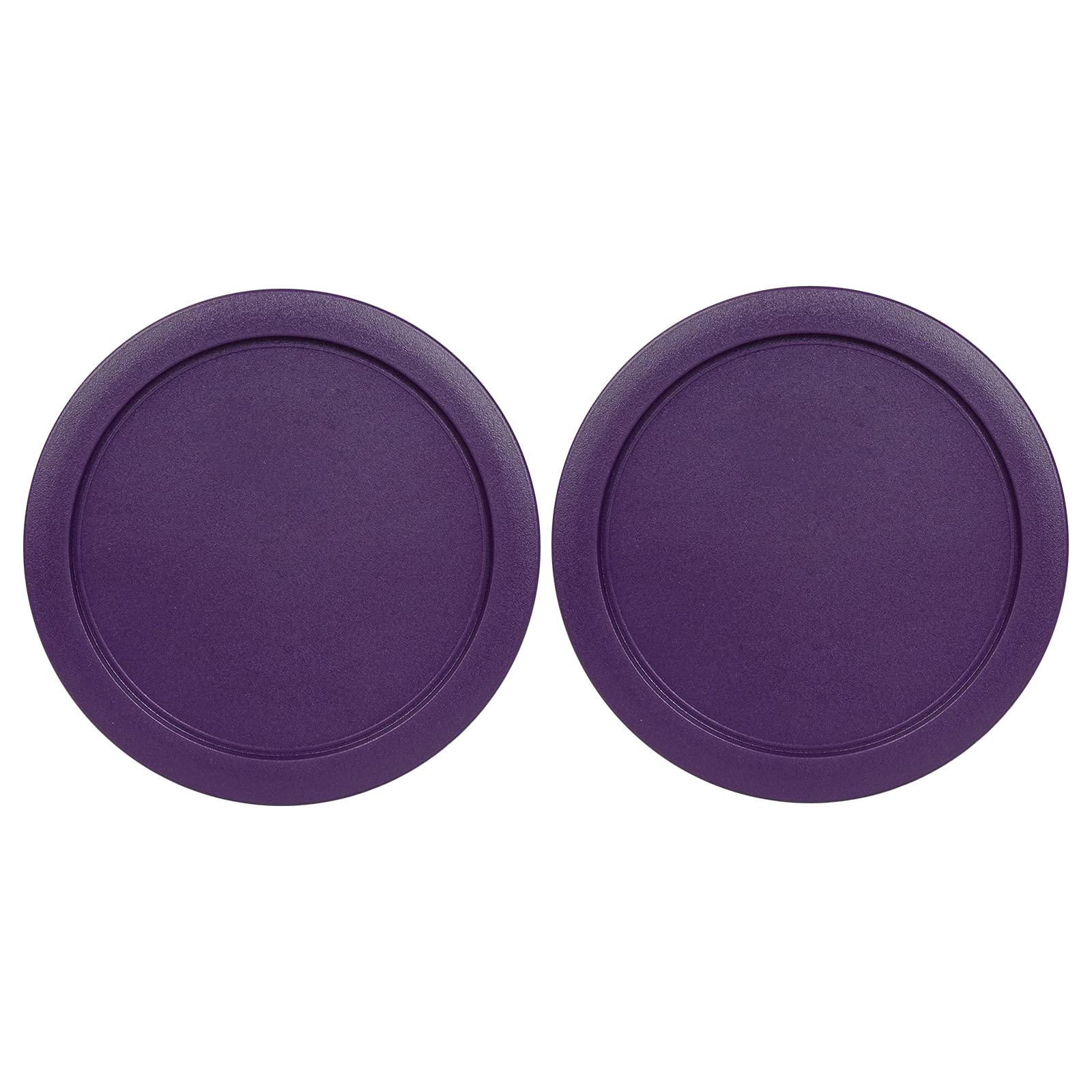 Replacement Lids for Pyrex 2-Cup Glass Food Storage Container Bowls, 5-Inch Plastic Round Lids Covers fits Pyrex 7200-PC, Airtight & Leakproof (2-Pack, Purple)