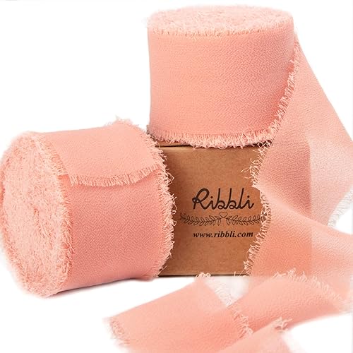 Miniatura 10 de Ribbli Cinta de gasa azul marino profundo de 1-12 pulgadas x 20 yardas, cinta de seda de gasa hecha a mano, cinta azul para invitaciones de boda,