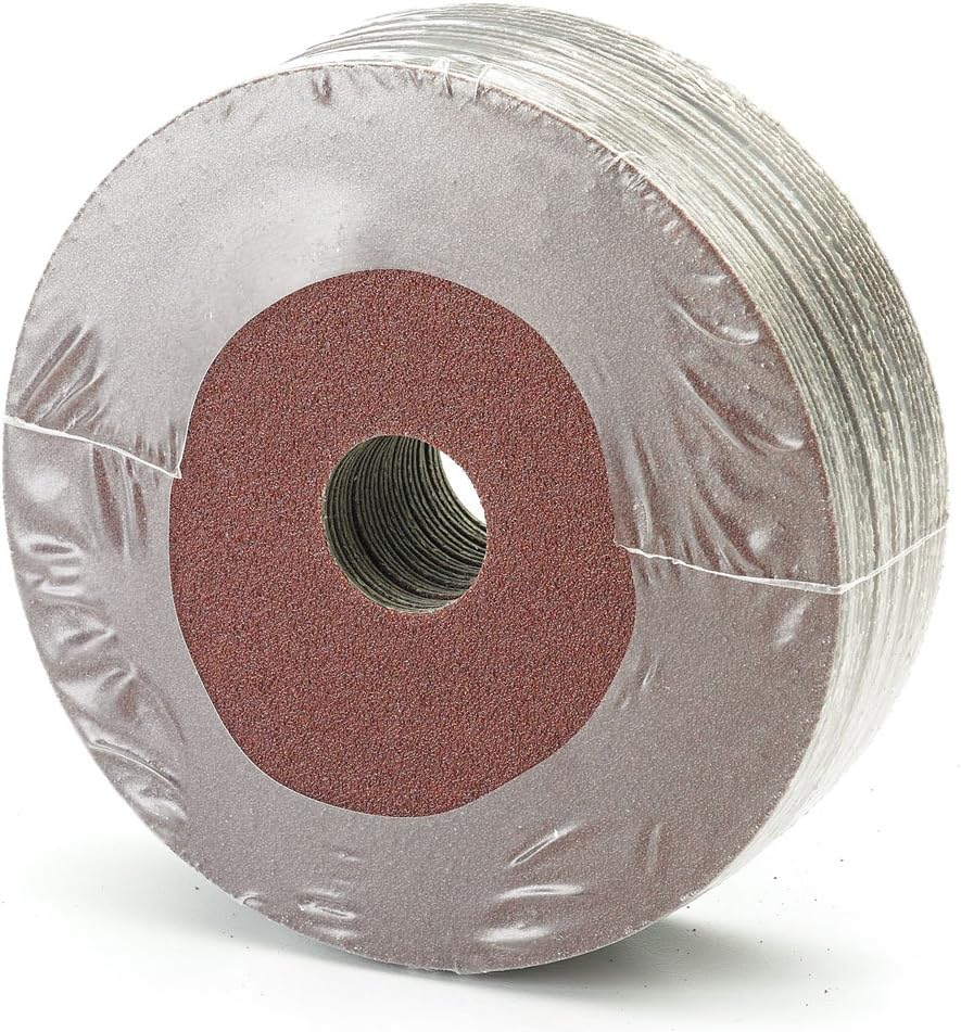 Mercer Industries 301100-4-1/2" x 7/8" Aluminum Oxide Resin Fiber Discs, 100 Grit (25 pack)