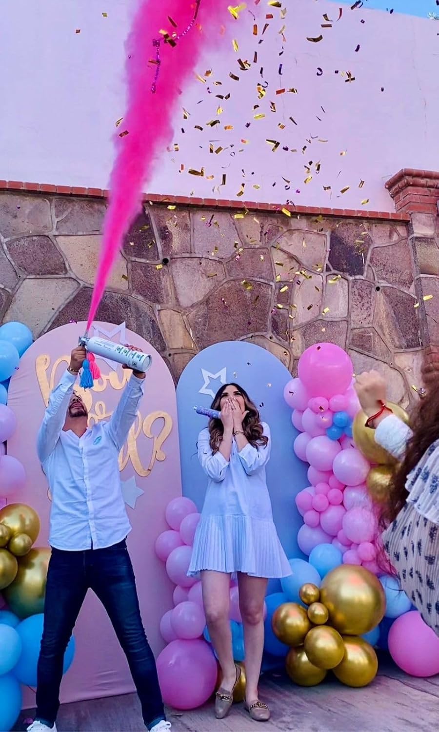 BABYS Gender Reveal Toy (Pink) Awesome Gender Reveal