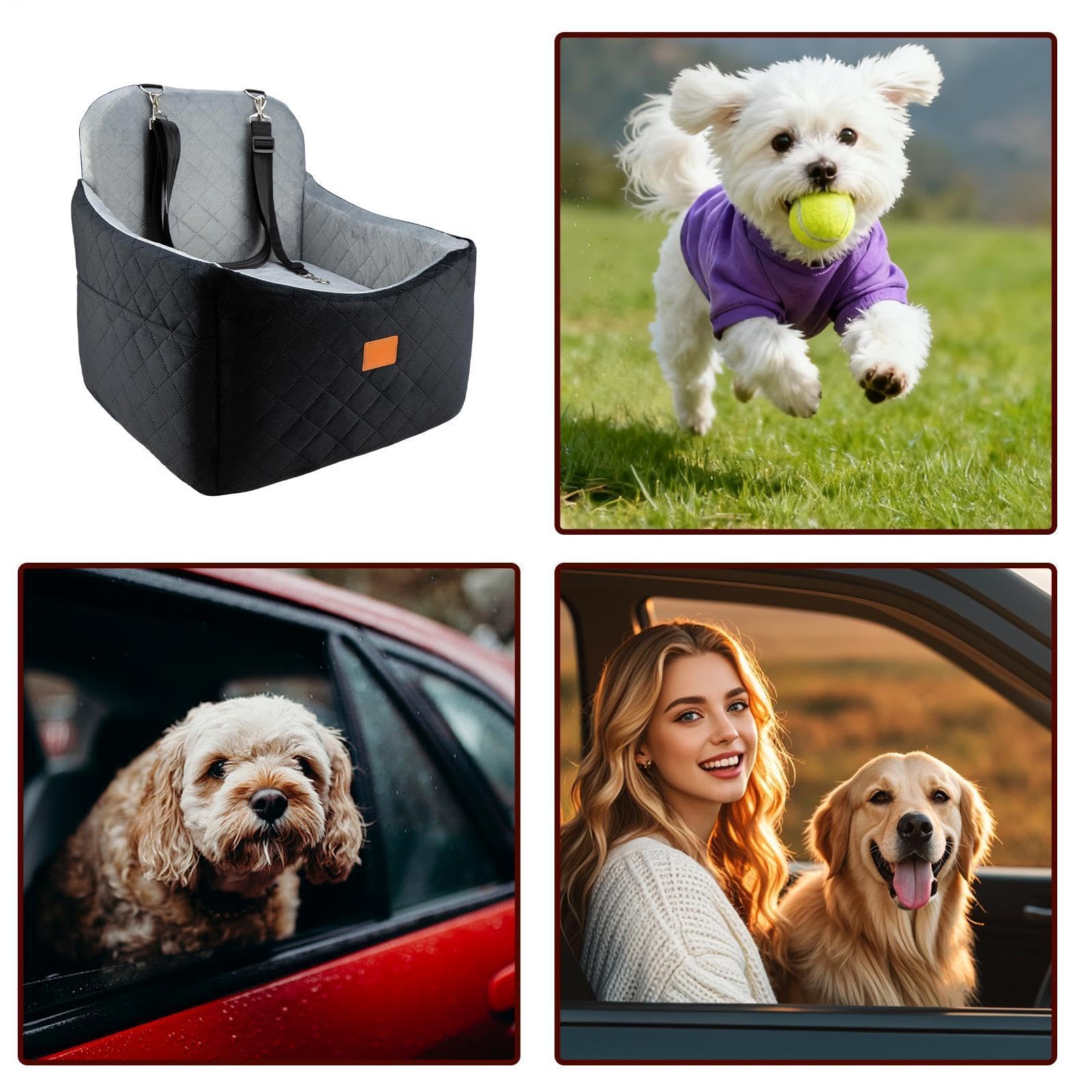 Hunde-Autositz – Reiseträger aus Memory-, Autositz – für SUV, LKW, Laderaum, Autoreise, tägliche Pendelfahrt, Lange Autofahrt, Urlaub, Tierarztbesuch, Park