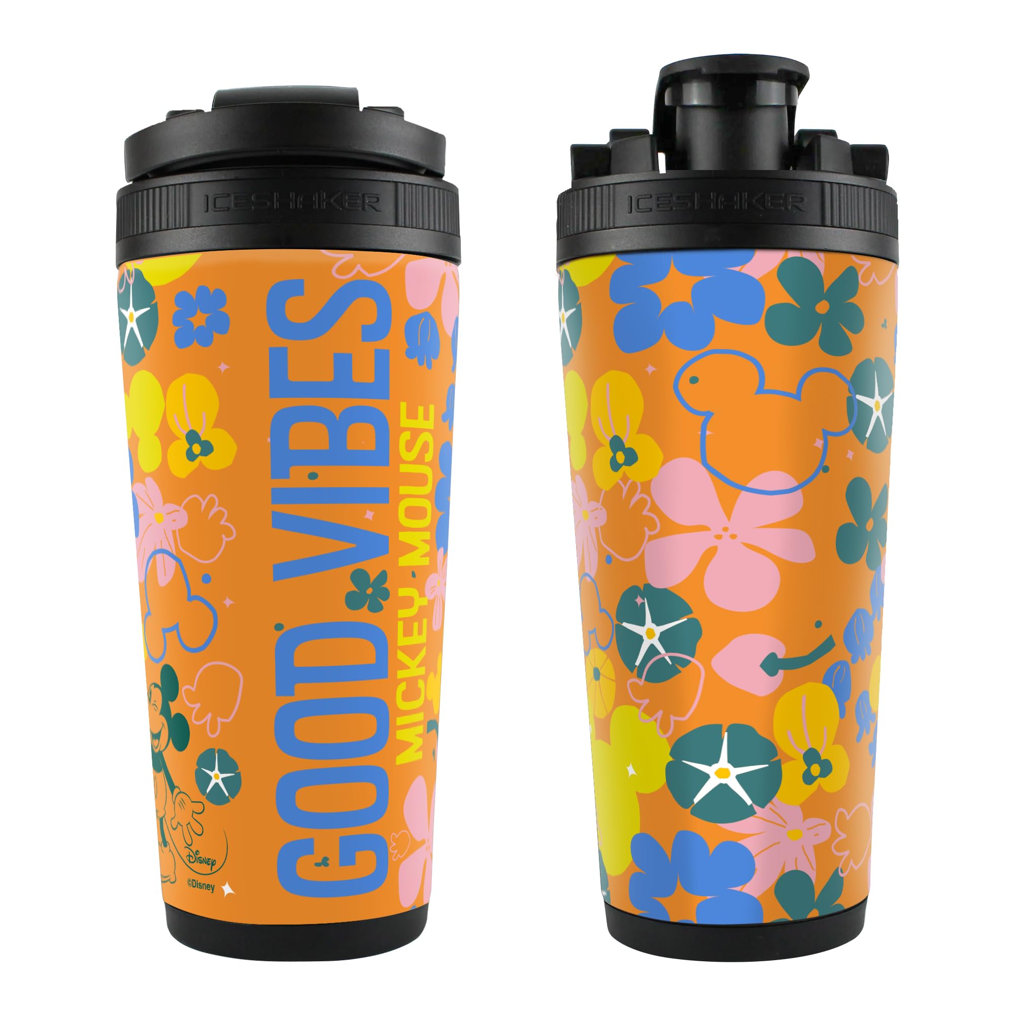 WinCraft 4D-Eisstreuer aus Edelstahl, Micky Maus, Disney MIC SMFP BLK, 750 ml