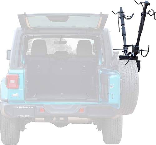 Miniatura 5 de Let's Go Aero TireBiter 2-Bike VRack Carrier para neumáticos de repuesto | Compatible con cámara de respaldo (modelo B00987)